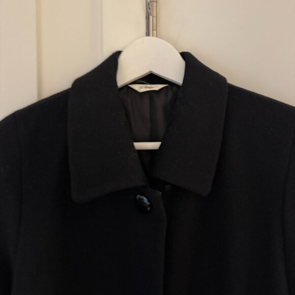 Japanese Vintage (Pony) mid length simple black coat size medium/small - Picture 2 of 8